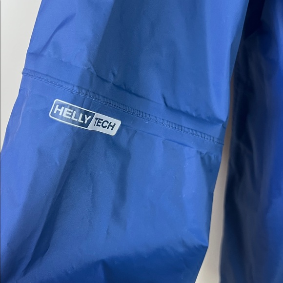 Helly Hansen Men's Waterproof Rain Jacket Hooded Blue Size Small Tech Protection - Picture 6 of 9